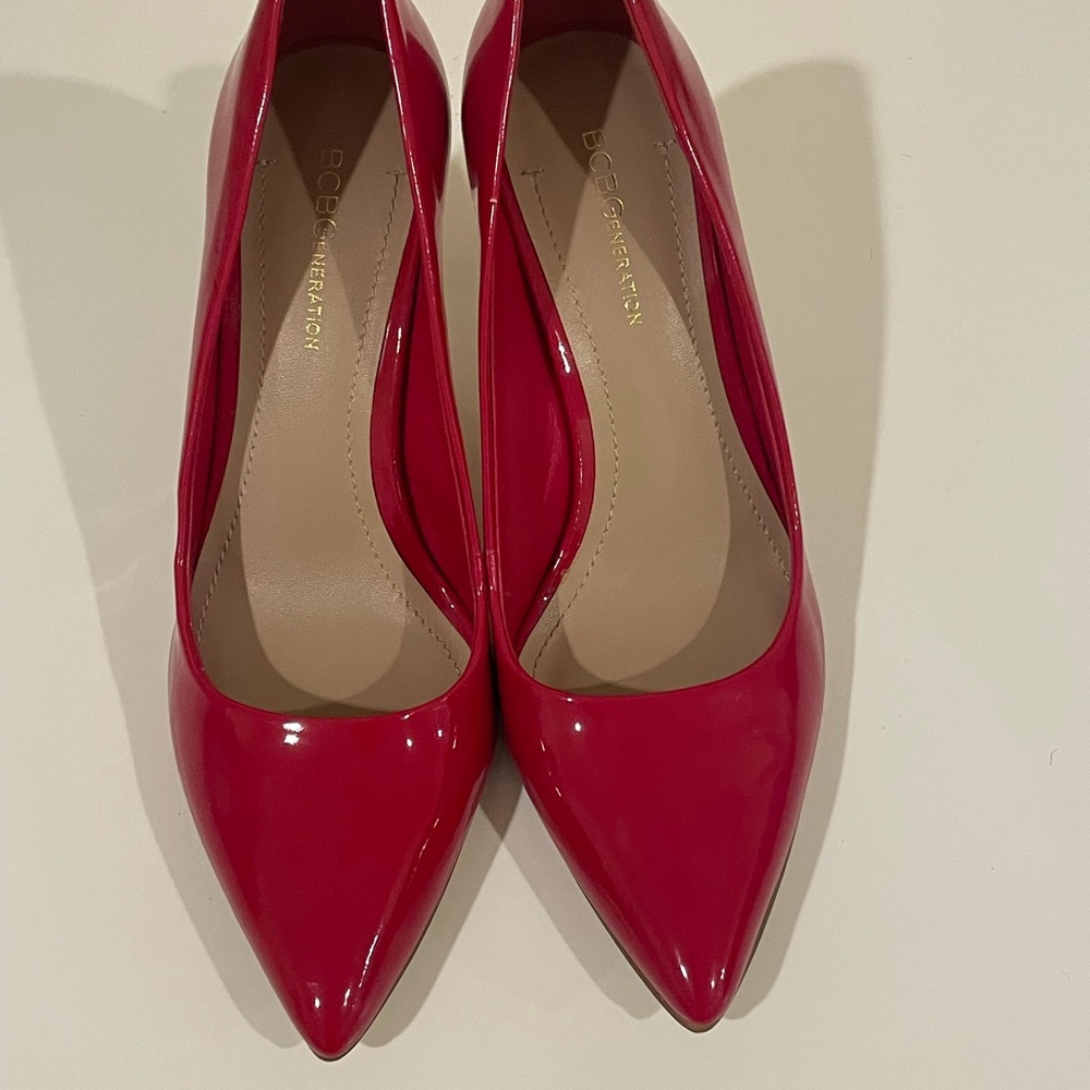 Red BGBGeneration patent leather pumps